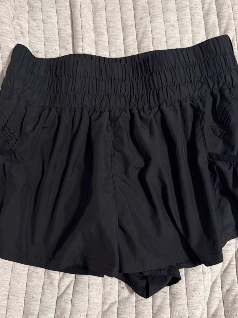 FP Movement by Free People Black Elastic-Waist Athletic Shorts